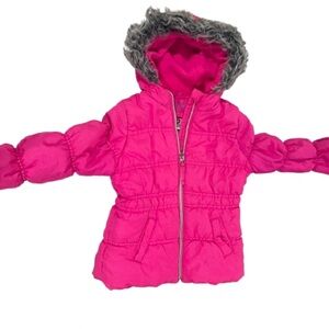Kids Pink Hooded Jacket - Like NEW - size 5/6 girls